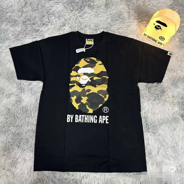 00129 Bape 1St Camo By Bathing Tee camouflage ape head print short-sleeved T-shi