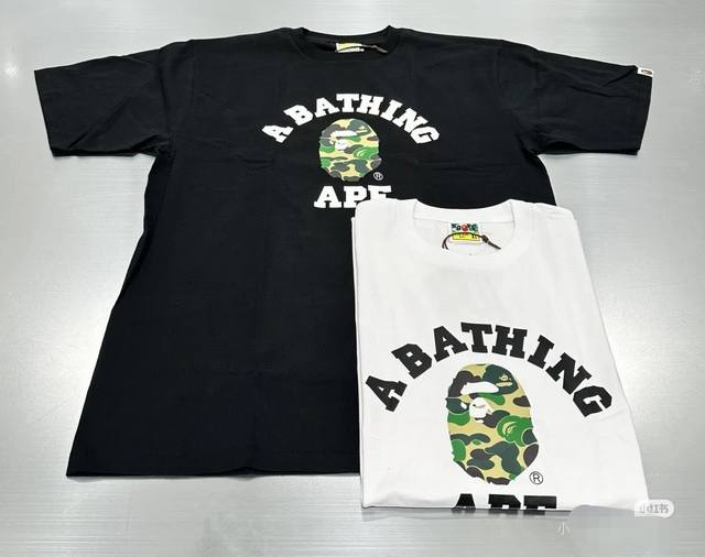 00117 A Bathing Ape Bape SS23 camouflage ape head letter print casual short-slee