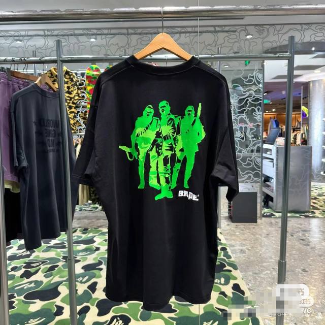 00124 A Bathing Ape Ape Army Lettering Print Round Neck Short Sleeve T-shirt Uni
