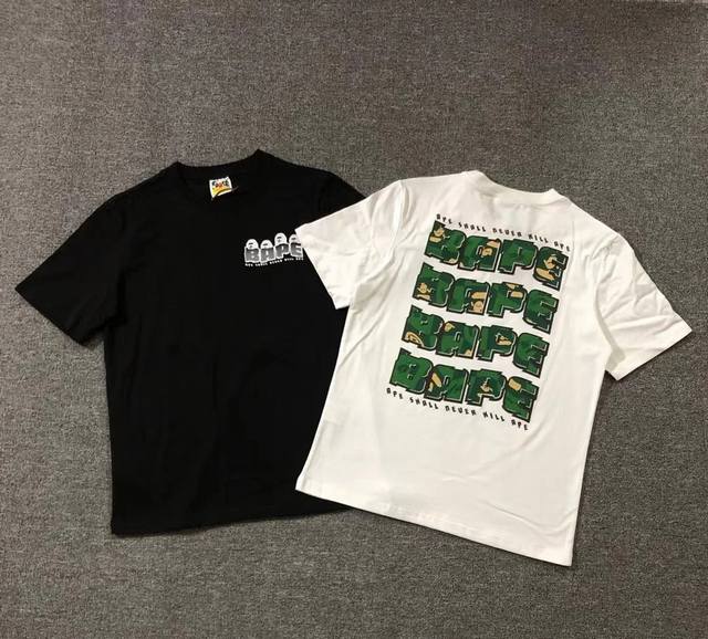 00190 A Bathing Ape Fw22 printed silhouette short-sleeved T-shirt for men and wo