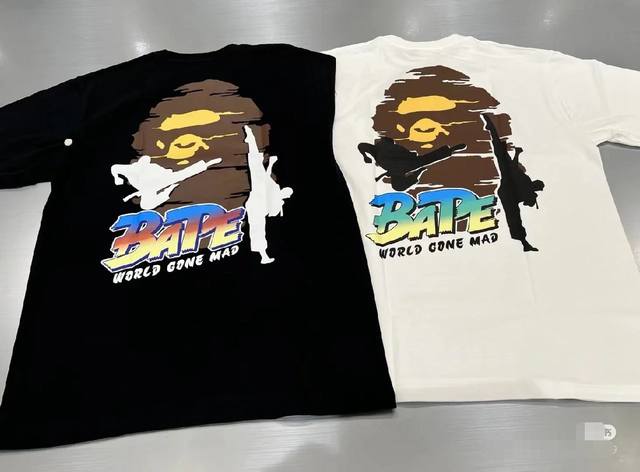 00188 A Bathing Ape Ape Head Series Colorful Letter Print Short Sleeve T-shirt U