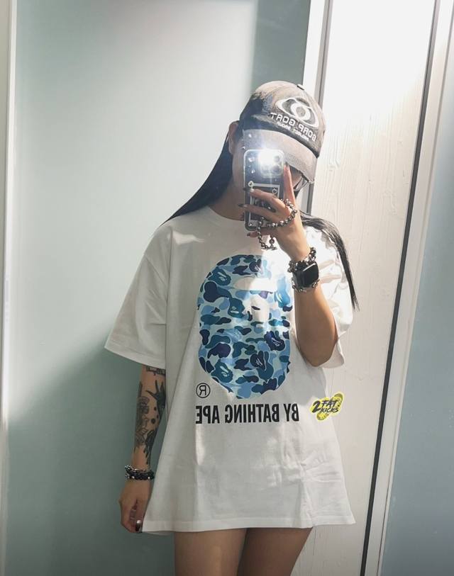 00101 A Bathing Ape Abc By Bathing Tee pink camouflage ape head short-sleeved T-