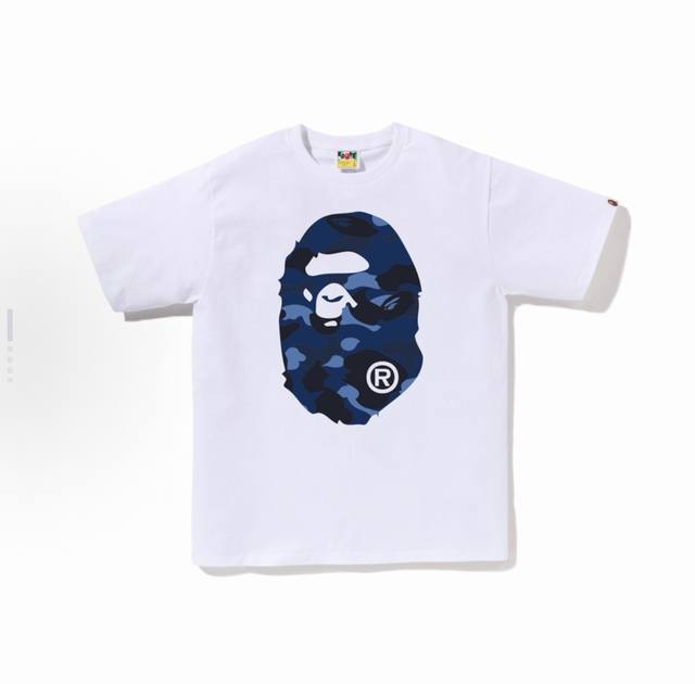00103 A Bathing Ape Ape Head Series Ape Head Letter Print Short Sleeve T-shirt U