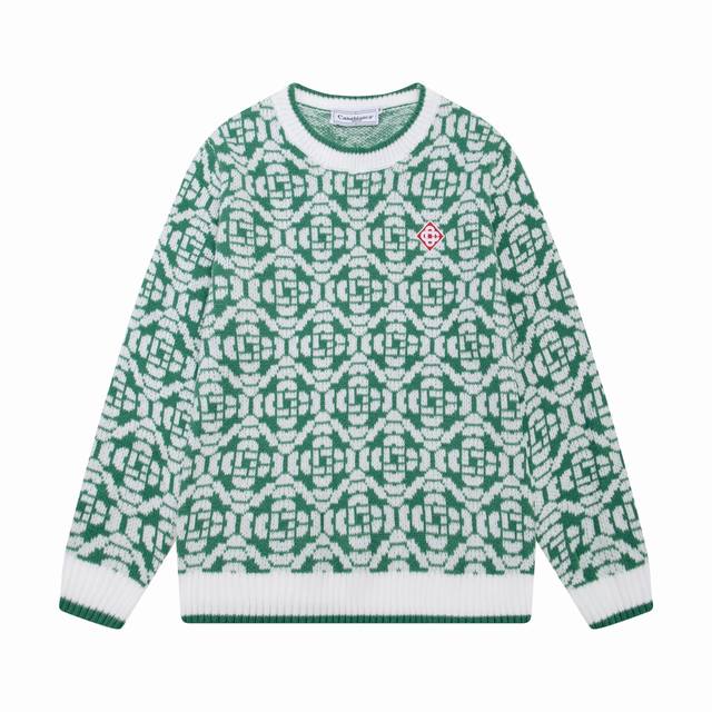 Casablanca 25th spring and summer new color matching long sleeve knitted jacket