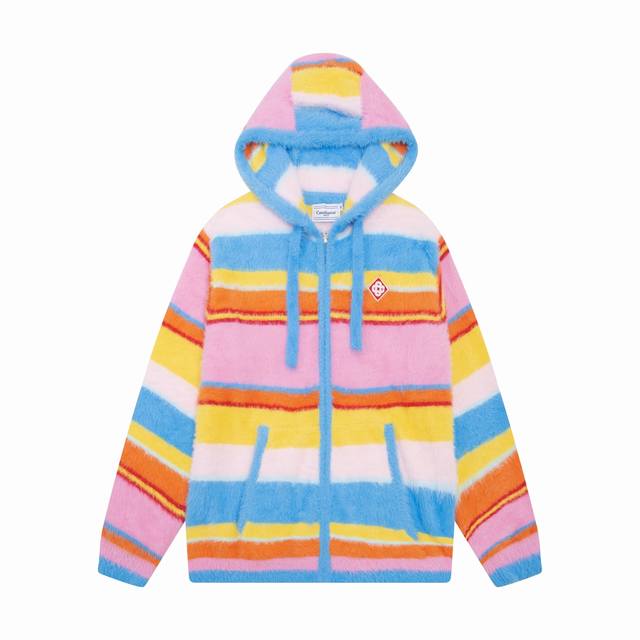 Casablanca Colorful hooded 25th spring and summer new color matching long sleeve