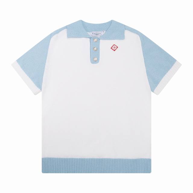 Casablanca 24th spring and summer new style full print jacquard knit short sleev