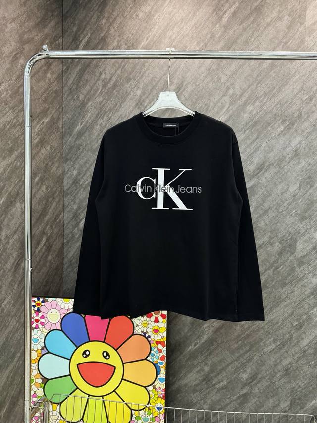 Style number: Y5 Ck letter embroidery and large logo print long T Official webs