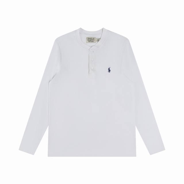 R85 Ralph Lauren washed, heavily brushed, distressed, henley stand-up collar, op