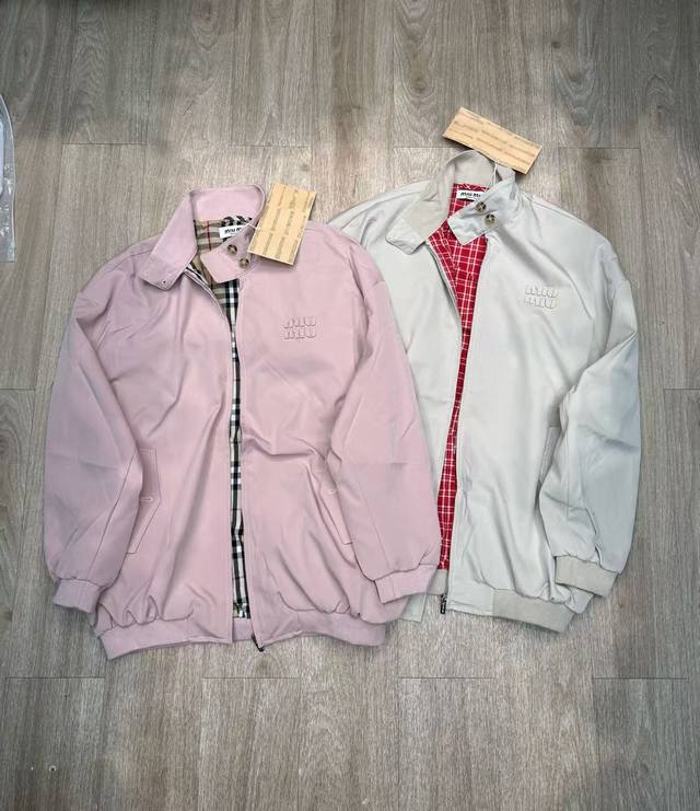 M305#Miumiu Miu Miu 25Ss early autumn new high-end patch embroidered jacket coat