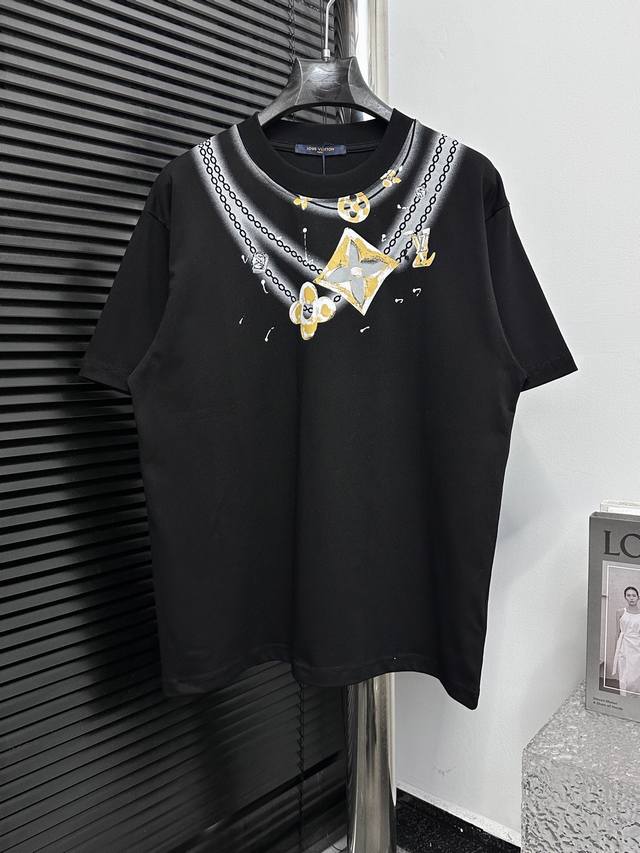 Special Offer: Xs S Louis Vuitton 25Ss Creative Short-Sleeve T-Shirt DDD. Made o