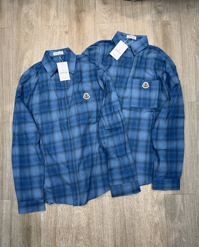 M326#Moncler France 25Ss new high-end original all-match plaid shirt in stock Fo