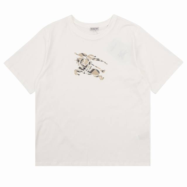 Burberry Burberry Check Horse Round Neck Short Sleeve Size: SL DDD