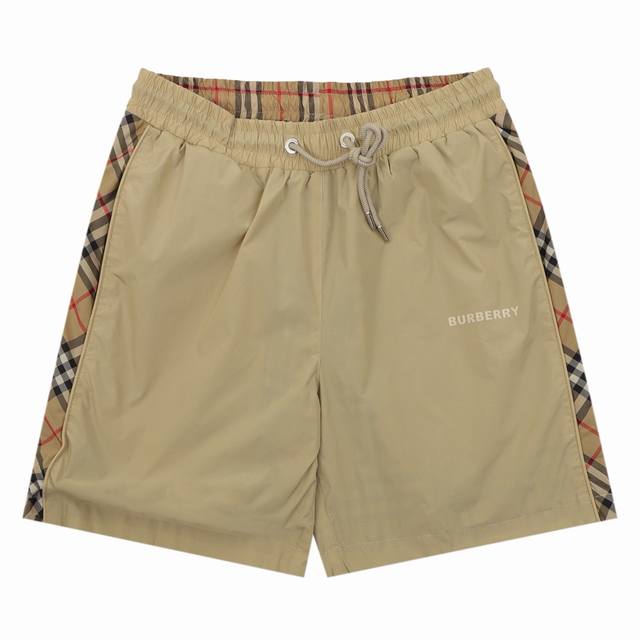 Burberry check print logo reversible shorts Size: Xs-L DDD