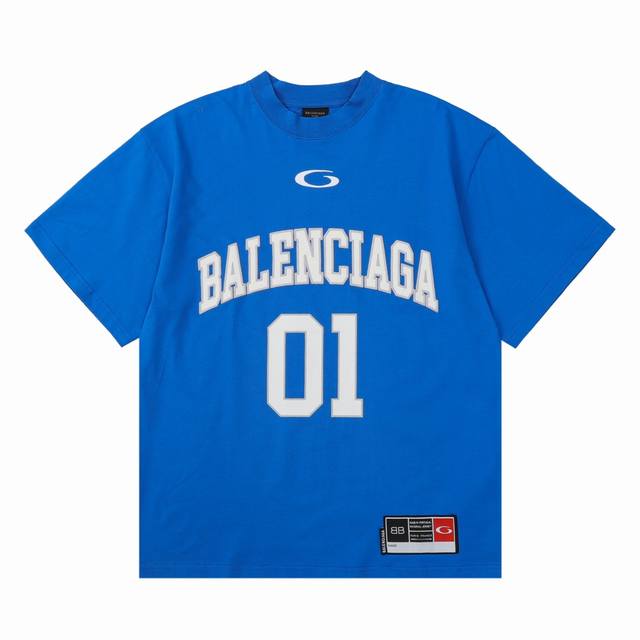 Balenciaga New Embroidered Basketball Short Sleeve 01 Size: 1-4 DDD