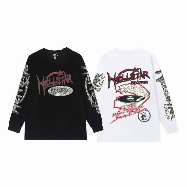 5508# Hellstar Hell Star Letter Print Lightning High Street Men's and Women's Hi