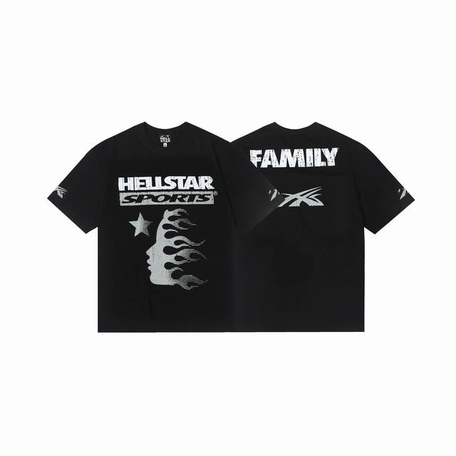 6794# Hellstar American style high street pure cotton loose short sleeve T-shirt