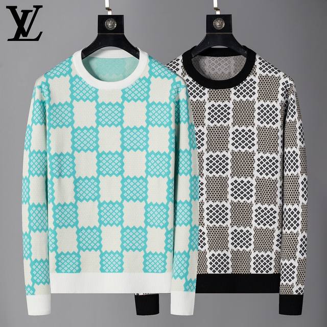 Louis Vuitton counter-style sweater, unique embroidery imported wool fabric, hig