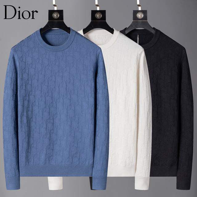 Dior counter-style sweater, unique embroidery imported wool fabric, high density