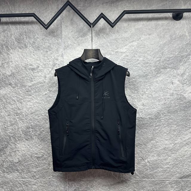 Kaileshi 2025 new style laminated logo couple hooded vest Made of polyester fibe