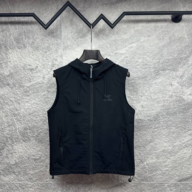 Bird's 2025 new style laminated logo couple's hooded vest Made of polyester fibe