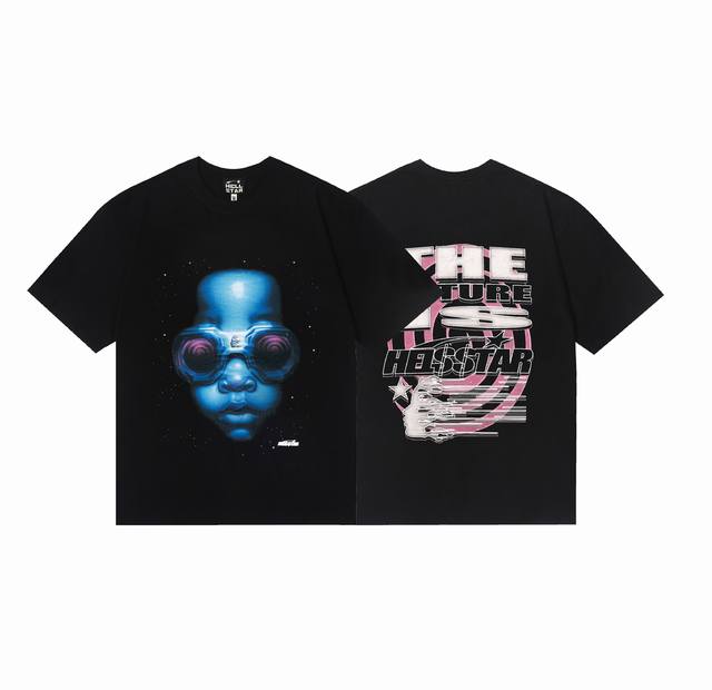 6744# Hellstar American style high street pure cotton loose short sleeve T-shirt