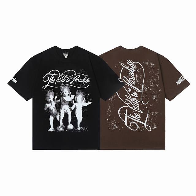 6685# Hellstar American style high street pure cotton loose short sleeve T-shirt