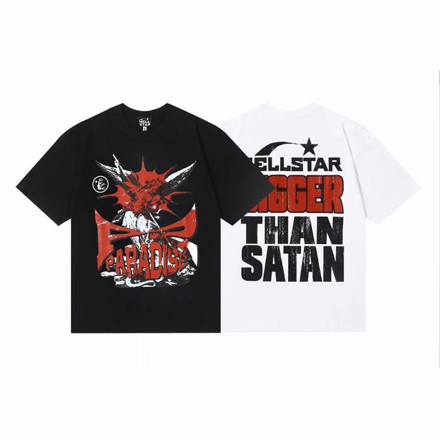6603# American trendy Hell Star Ins same retro print summer high street men and