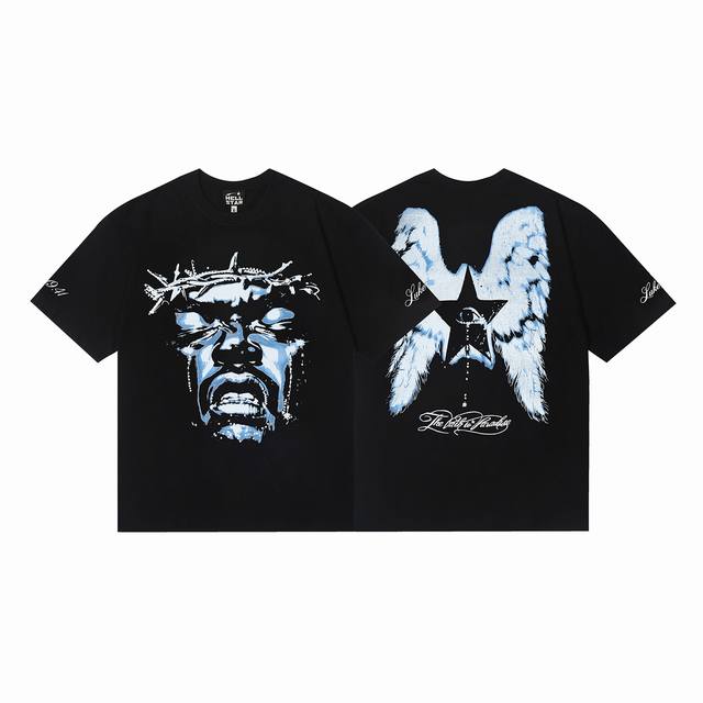 6689# Hellstar American style high street pure cotton loose short sleeve T-shirt