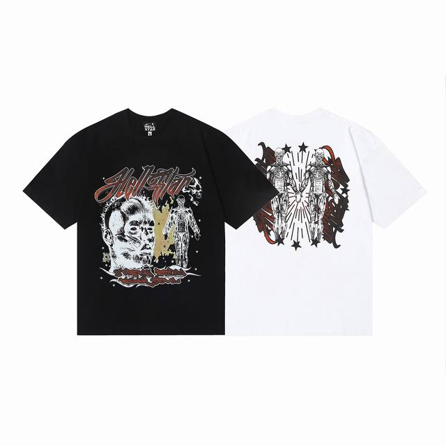 6696# Hellstar American style high street pure cotton loose short sleeve T-shirt