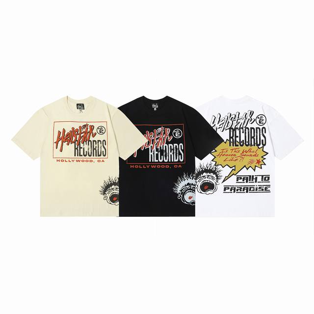6684# Hellstar American style high street pure cotton loose short sleeve T-shirt