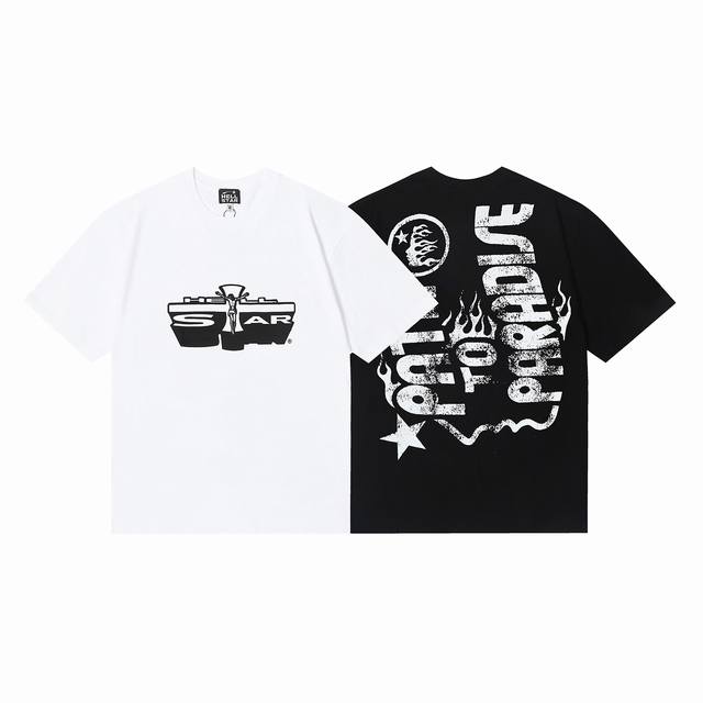 6683# Hellstar American style high street pure cotton loose short sleeve T-shirt