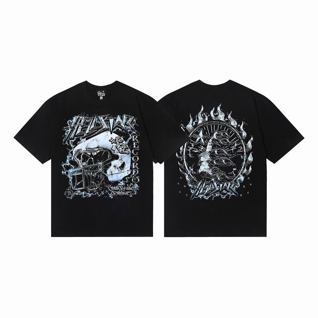 6668# Hellstar American style high street pure cotton loose short sleeve T-shirt