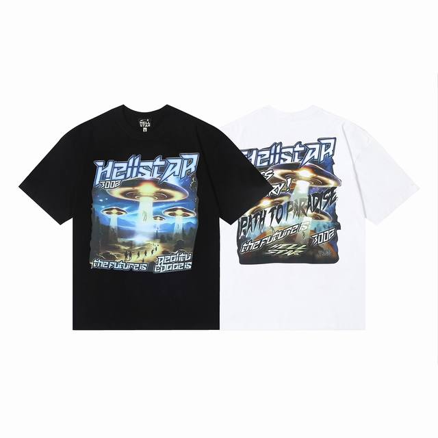 6666# Hellstar American style high street pure cotton loose short sleeve T-shirt