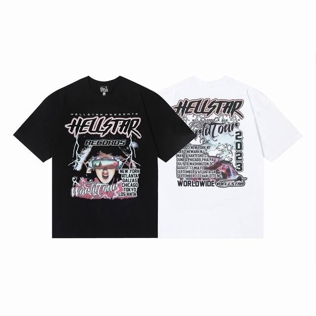 6665# Hellstar American style high street pure cotton loose short sleeve T-shirt