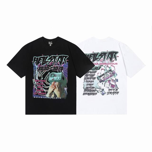 6662# Hellstar American style high street pure cotton loose short sleeve T-shirt