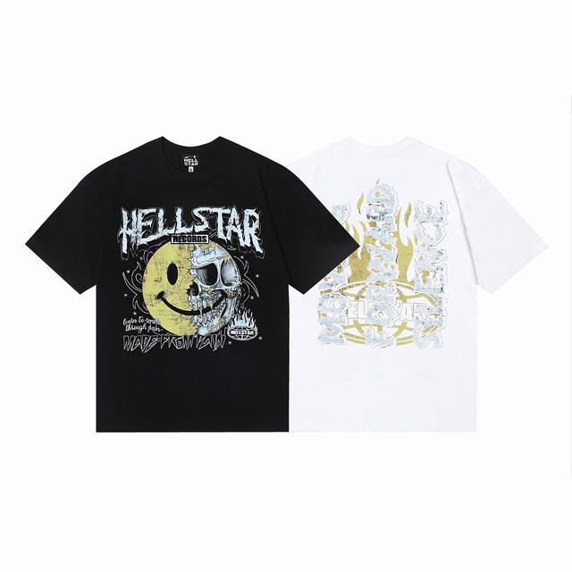 6661# Hellstar American style high street pure cotton loose short sleeve T-shirt