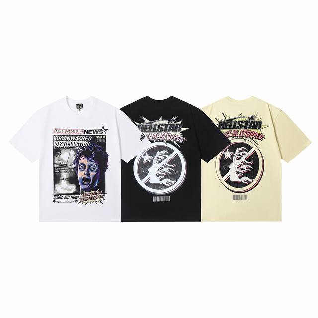 6615# Hellstar short-sleeved Hell Star Rapper celebrity style trendy brand Ameri