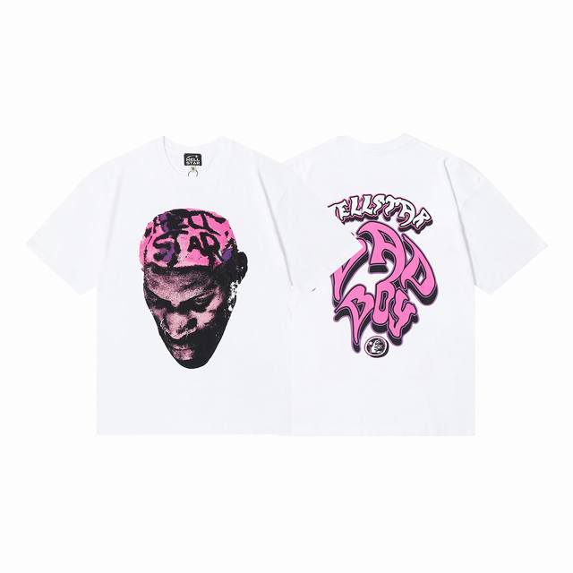 6611# Hellstar Rodman Vintage Short Sleeve American Street Retro Hip Hop Oversiz