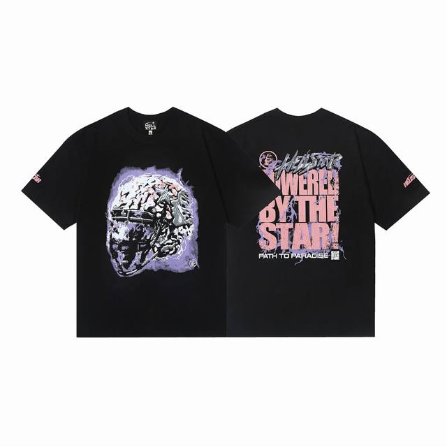 6606# Hellstar short-sleeved Hell Star Rapper celebrity style trendy brand Ameri