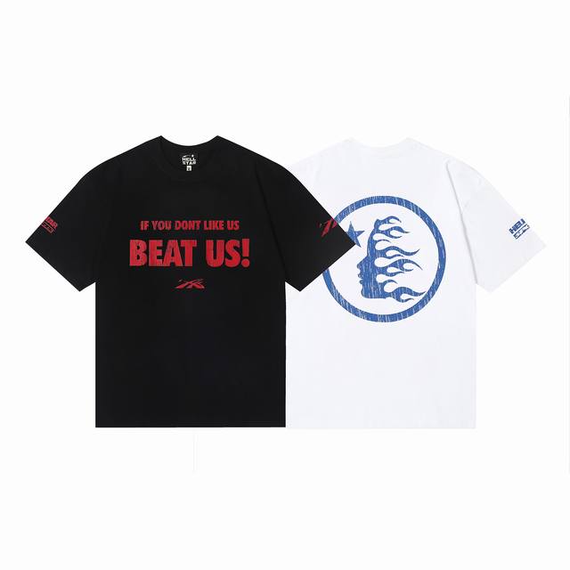 6605# High quality Hell Hell Star Beat Us slogan printing casual retro men and w