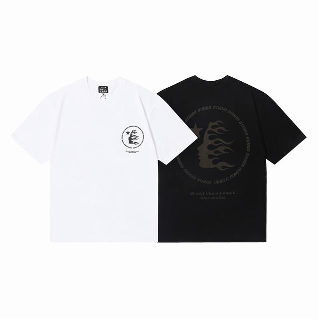 6672# Hellstar American style high street pure cotton loose short sleeve T-shirt