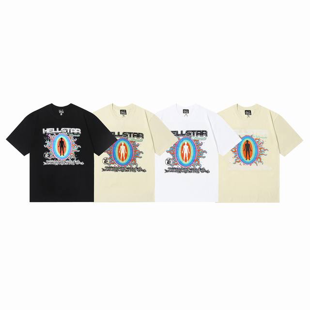 6631# Hellstar American style high street pure cotton loose short sleeve T-shirt