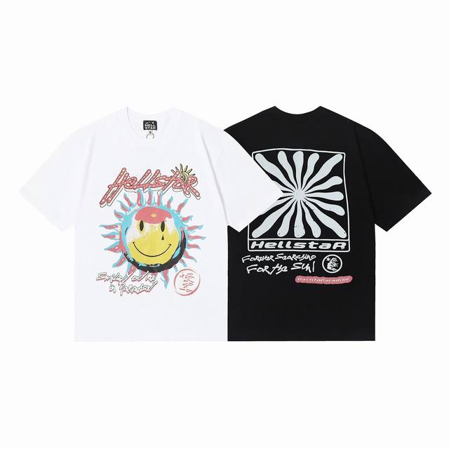 6658# Hellstar American style high street pure cotton loose short sleeve T-shirt