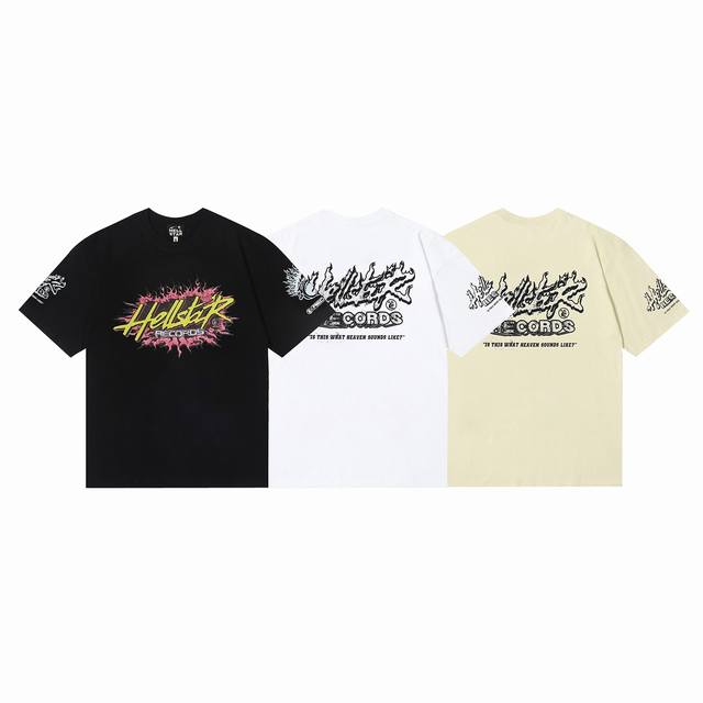 6657# Hellstar American style high street pure cotton loose short sleeve T-shirt