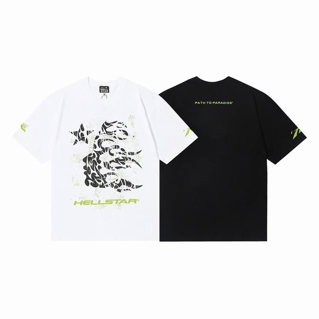 6650# Hellstar American style high street pure cotton loose short sleeve T-shirt