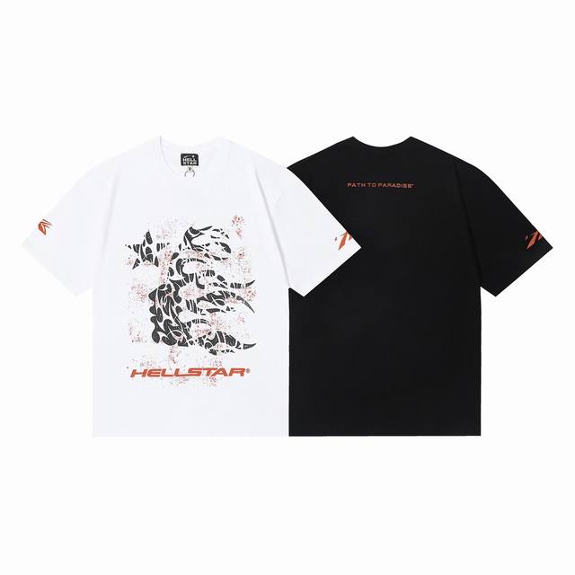 6649# Hellstar American style high street pure cotton loose short sleeve T-shirt