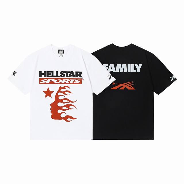 6647# Hellstar American style high street pure cotton loose short sleeve T-shirt