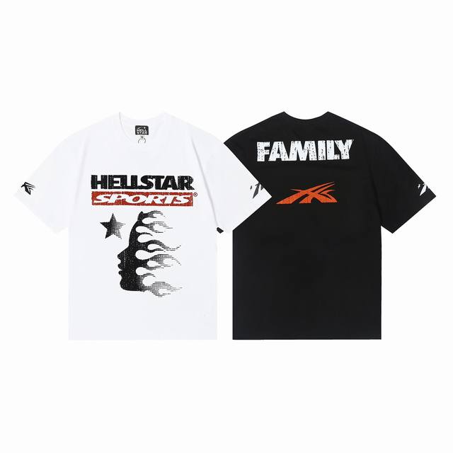 6637# Hellstar American style high street pure cotton loose short sleeve T-shirt