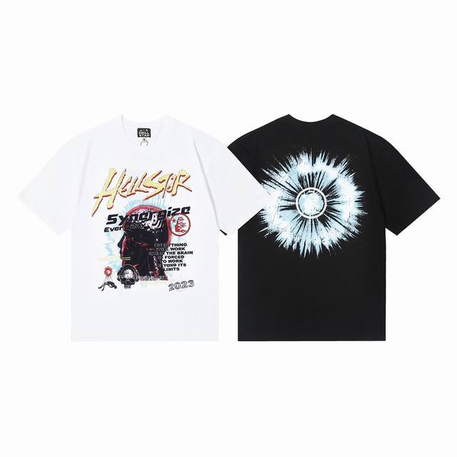 6633# Hellstar American style high street pure cotton loose short sleeve T-shirt