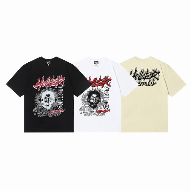 6632# Hellstar American style high street pure cotton loose short sleeve T-shirt